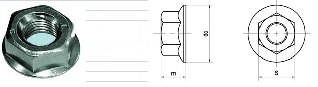  ĐAI ỐC (ECU) LIỀN LONG ĐEN DIN 6923 – HEXAGON FLANGE NUTS DIN 6923